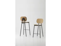 Tata Young 6 Sgabello Impiallacciato