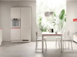 Dandy Plus Bianco puro e maniglia Rosso Corallo
