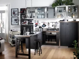 Diesel Social Kitchen in Rovere laccato Tempera Black