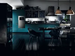 Diesel Social Kitchen in Rovere laccato Tempera Indigo